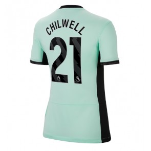 Lacne Ženy Futbalové dres Chelsea Ben Chilwell #21 2023-24 Krátky Rukáv - Tretina